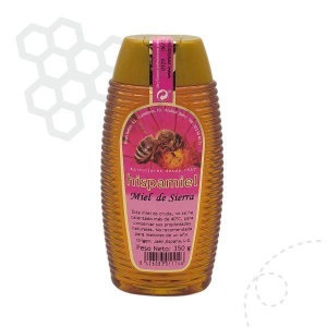 Tarro antigoteo de 350 gr de miel multifloral de sierra.