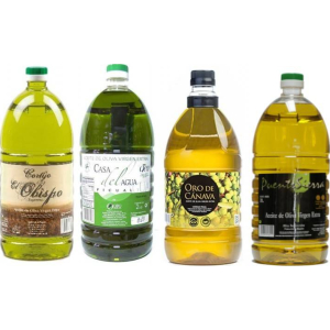 Selección cuatro aceites de Jaén. 4 garrafas de 2 Litros
