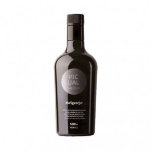 Aceite de oliva virgen extra Melgarejo premium, variedad picual. Botella de 500 ml.