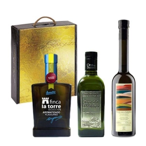 Estuche regalo de os tres mejores aceites de oliva ecológicos del mundo 2014-2015