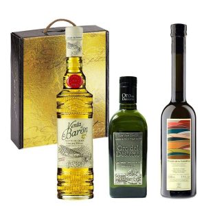 Estuche regalo de los tres mejores aceites de oliva del mundo.