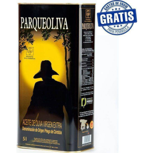Parqueoliva. Caja de tres latas de 5 litros