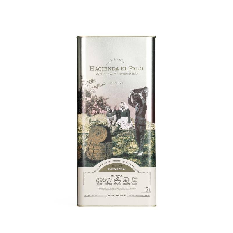 Hacienda El Palo AOVE RESERVA. Lata de 5 Litros.