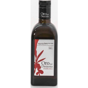 Oro del Desierto. Aceite de oliva Ecológico. 500 ml. Caja de 12 uds.