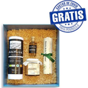 Pintarré. Estuche 700 ml + botella 100 ml + tarro de miel 500g + receta pipirrana.