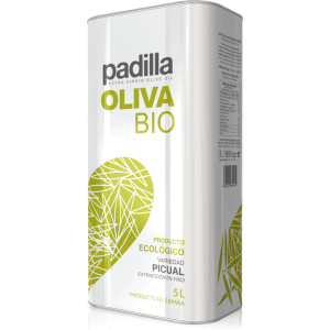 Padilla. Aceite de Oliva Virgen Extra Ecológico Bio. Caja de 2 latas de 5 Litros.