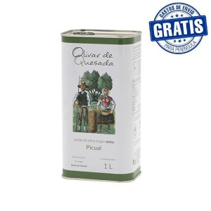 AOVE Olivar de Quesada Picual. Caja de 4 latas de 1 litro.