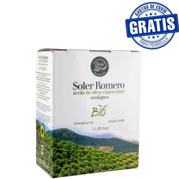 Soler Romero BIO. Aceite Ecológico. Caja 3 Bag in Box 3 litros.