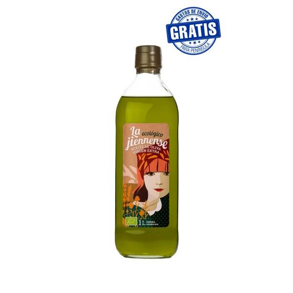 La Jiennense Ecológico. Aceite de oliva Picual. Caja 12 botellas de 1 litro.