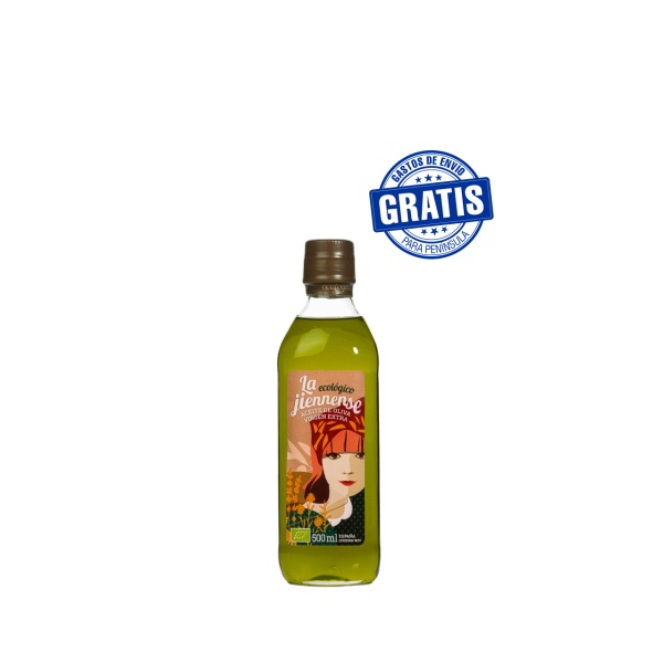 La Jiennense Ecológico. Aceite de oliva Picual. Caja 15 botellas de 500 ml.