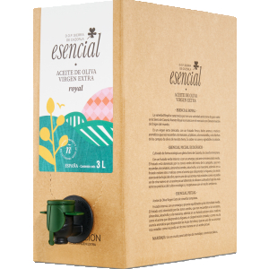 Esencial. D.O.P. Sierra de Cazorla. Caja 3 Bag in Box de 3 litros. Variedad Royal.