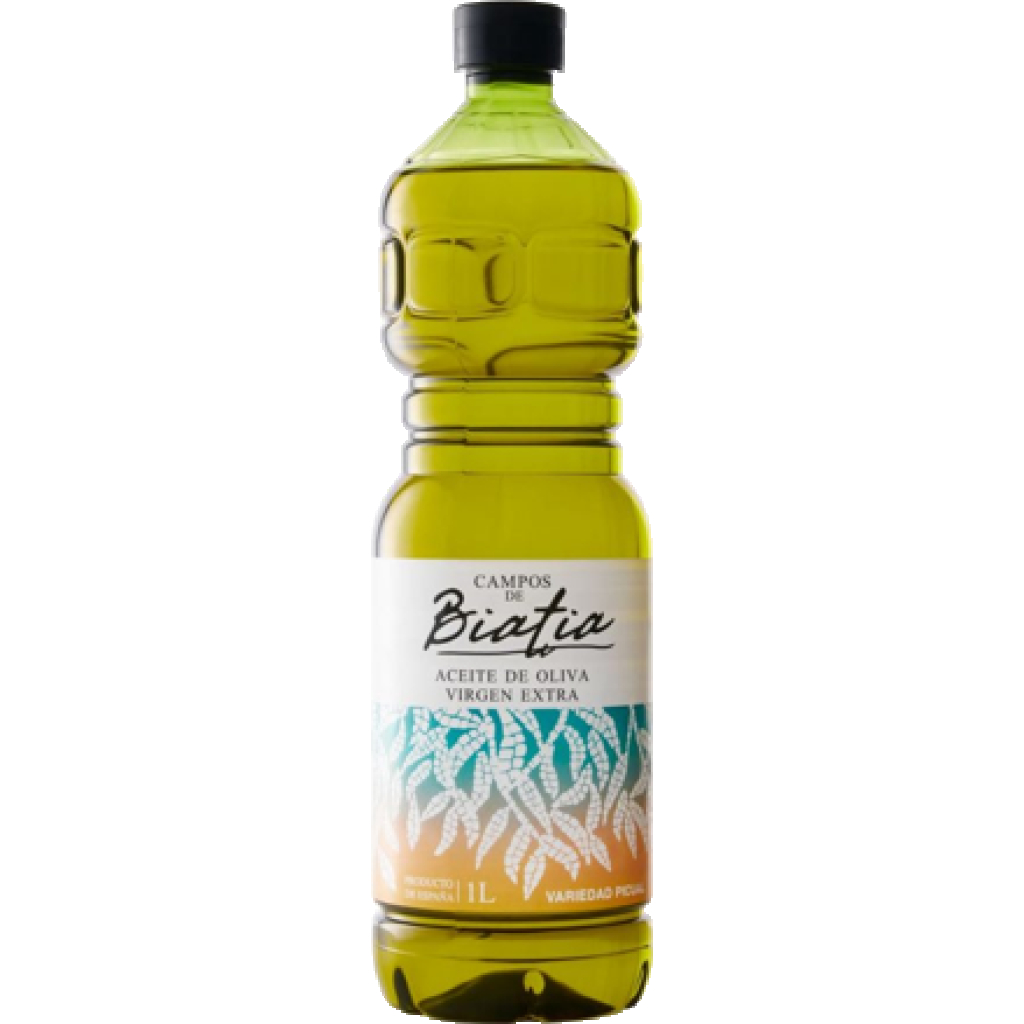 Campos de Biatia Aceite de Oliva Virgen Extra 1 Litro (PET) - Caja de 12 Unidades