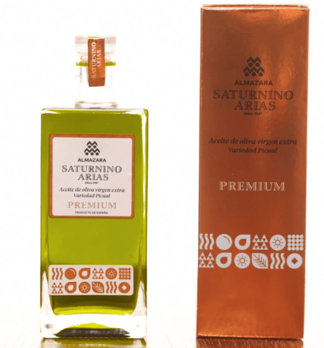 AOVE Saturnino Arias. Premium picual Guilia. Caja de 6 x 500 ml.