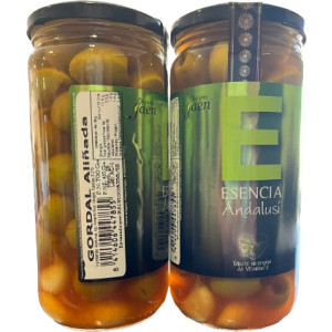 Aceitunas Gordal Aliñada 700 gr en tarro de cristal RECETA DE LA ABUELA